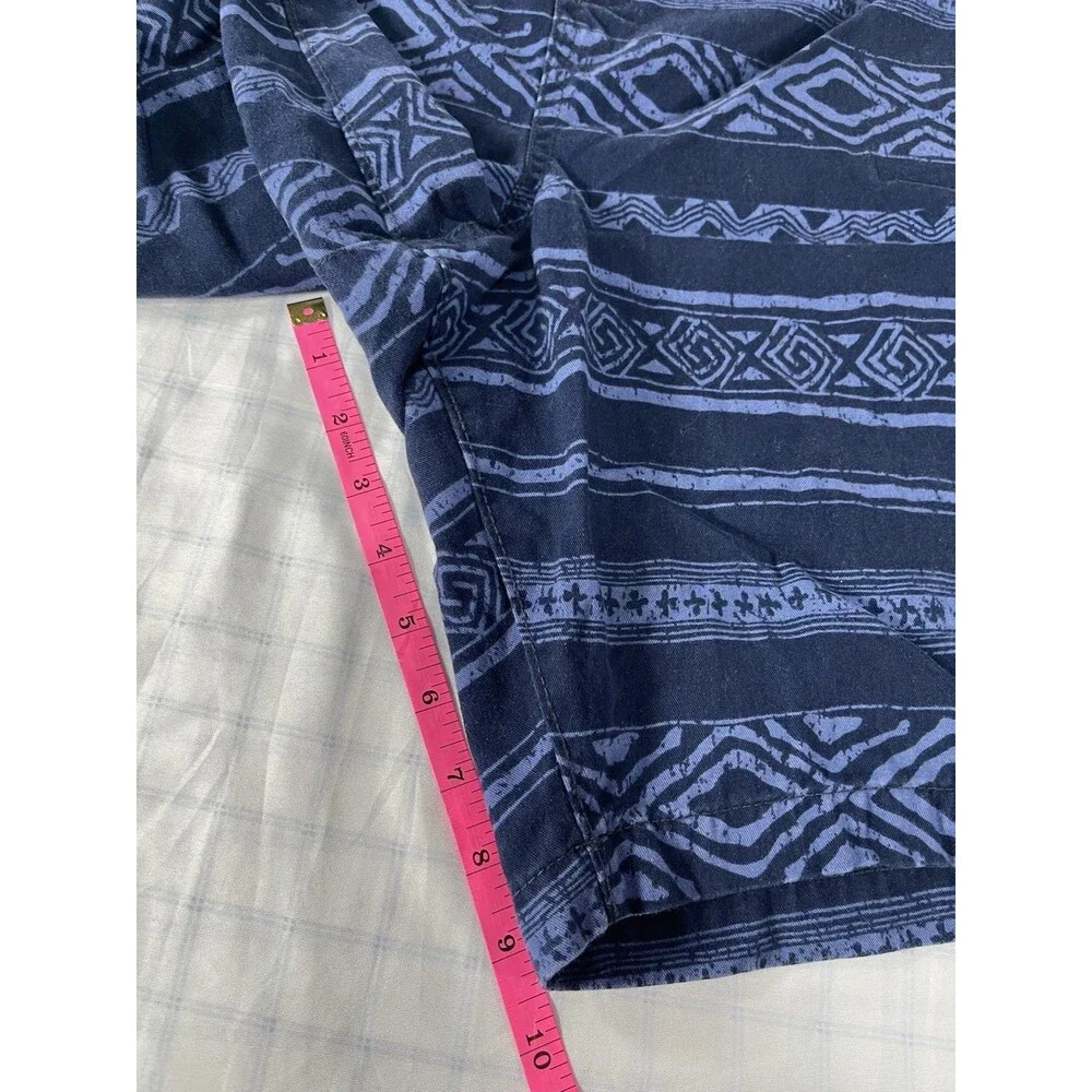 Faded Glory Men's 2XL Blue Tribal Pattern Shorts - 100% Cotton